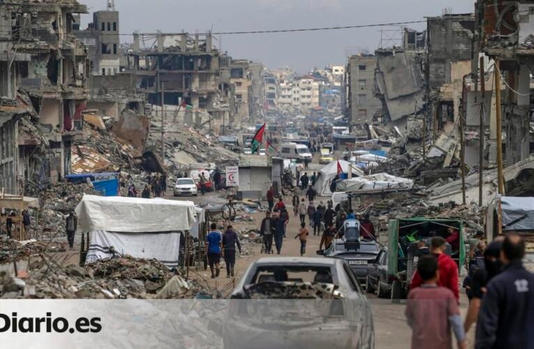 이스라엘 등의 감시 하에 재건된 지역, 나머지 절반은 폐허