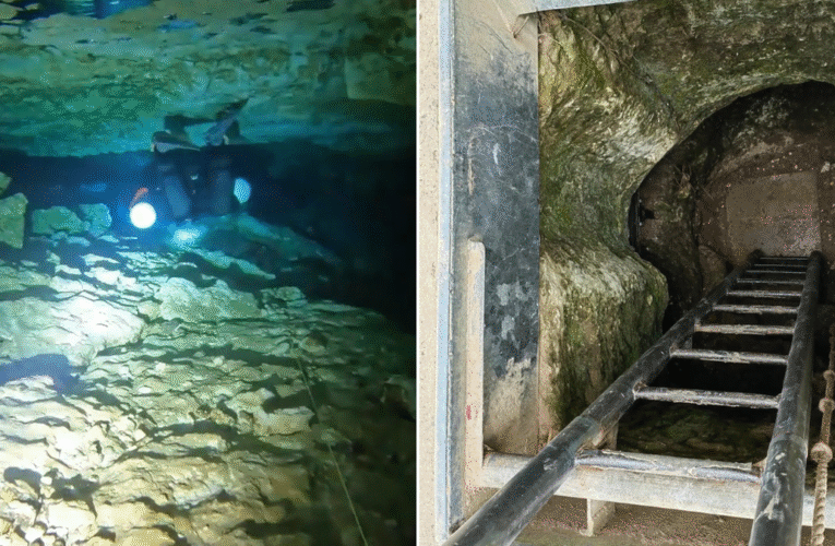 탱크 동굴: 남호주 마운트 갬비어(Mount Gambier) 근처에서 다이빙하다 사망한 빅토리아 시대 남성