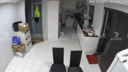 무장한 침입자가 휴대폰과 가방을 훔치는 장면이 카메라에 포착된 퍼스 엄마, 깜짝 놀랐다