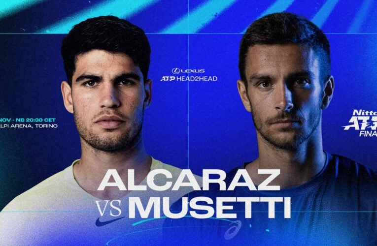 Nitto는 ATP Finals Alcaraz Mussetti에서 De Minaur Fritz를 상대로 1위 자리를 노리고 있습니다.