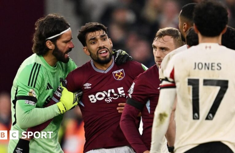 루카스 파케타: 웨스트햄 포워드, 리버풀전 퇴장 후 FA 비판