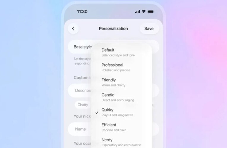 OpenAI, 8개의 새로운 성격, 더 따뜻한 톤, 더 빠른 응답 기능을 갖춘 ChatGPT 5.1 출시