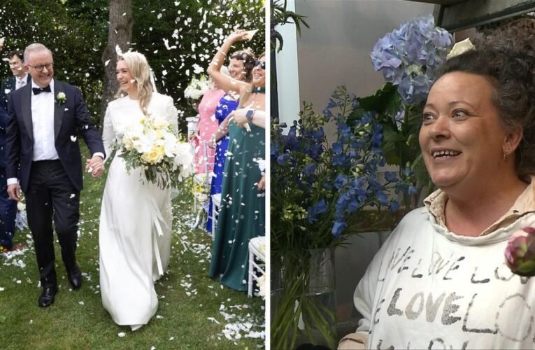 캔버라의 꽃집 Loulou Moxom은 Anthony Albanese의 비밀 결혼식에서 자신의 준비가 어떻게 사용되었는지 밝힙니다.